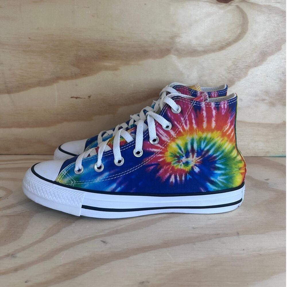 Converse All Star CT Pride Tie Dye Rainbow Sneakers Multicolor Womens 8 -168996F - Picture 4 of 10